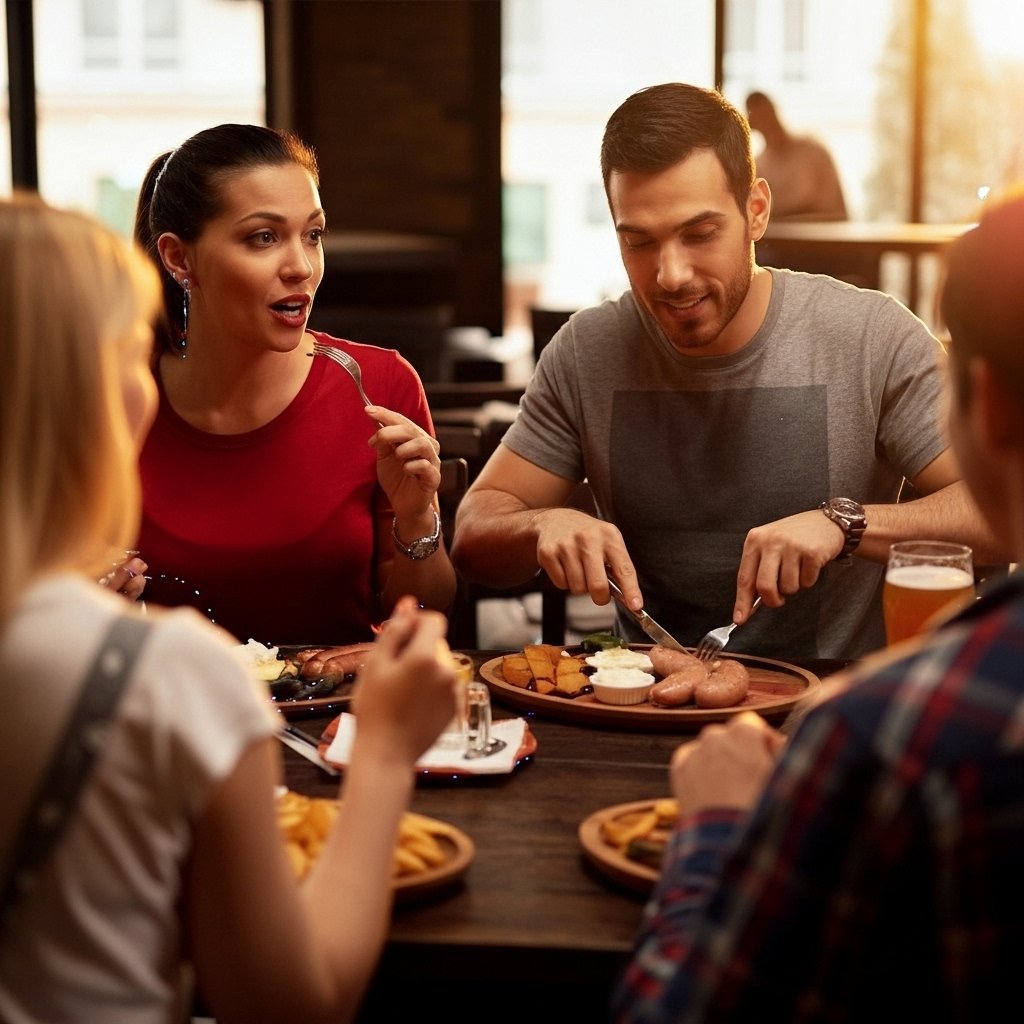 Happy Customers having dinner at The Rose Bar