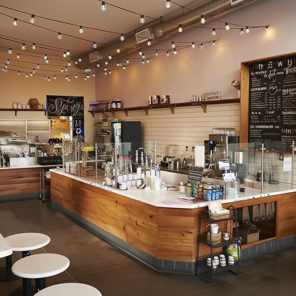 The Rose Bar Interior countertop