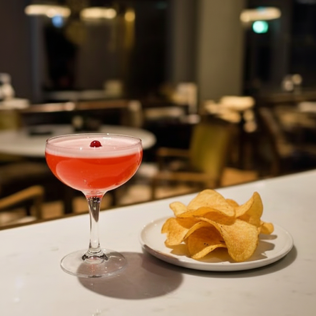 Cocktail served at The Rose Bar