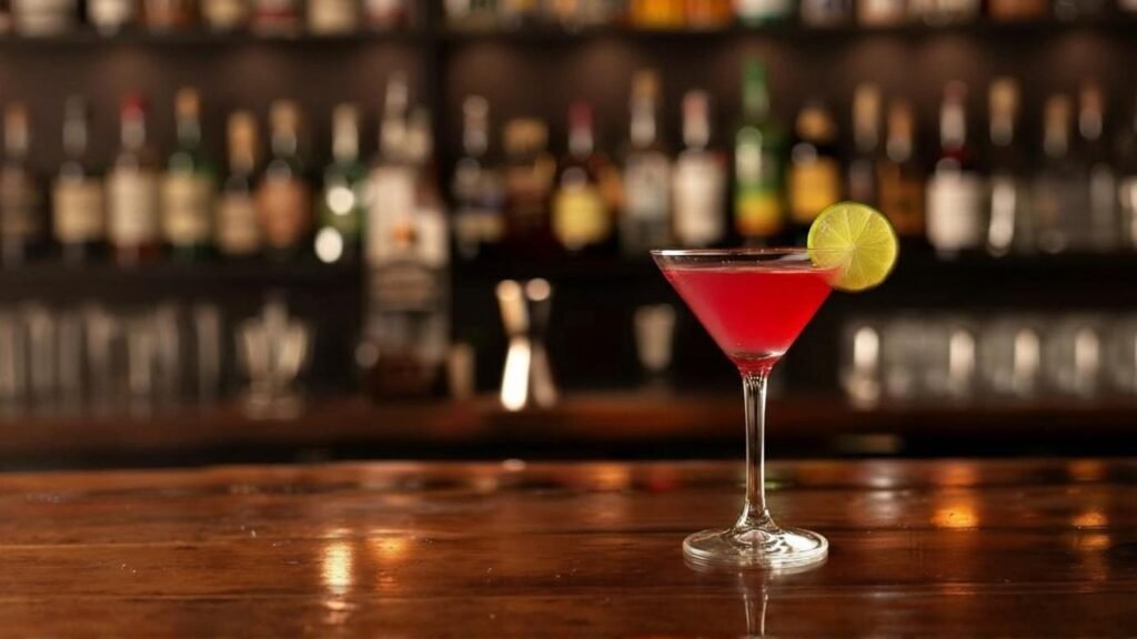 Cocktail served at The Rose Bar café and cocktail bar